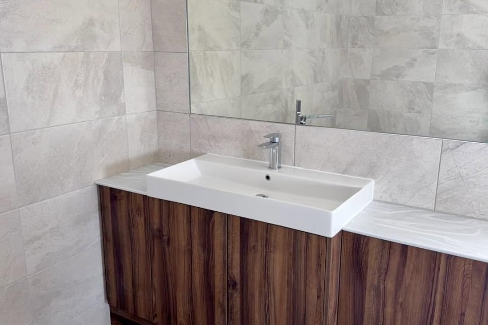 teak and marble